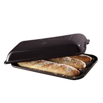 Baking tray for baguettes 39.5 x 23 cm/3.7 l, <<Charcoal>> - Emile Henry