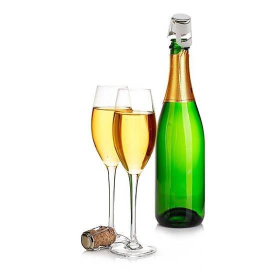 Stopallán buidéal Champagne, miotal plátáilte chrome - Westmark