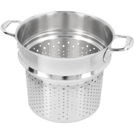 Cooking pot with sieve, for pasta, 20 cm, Atlantis range, stainless steel - Demeyere