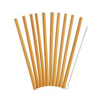 Set of 10 straws made from bamboo, 19 cm – made by Kitchen Craft