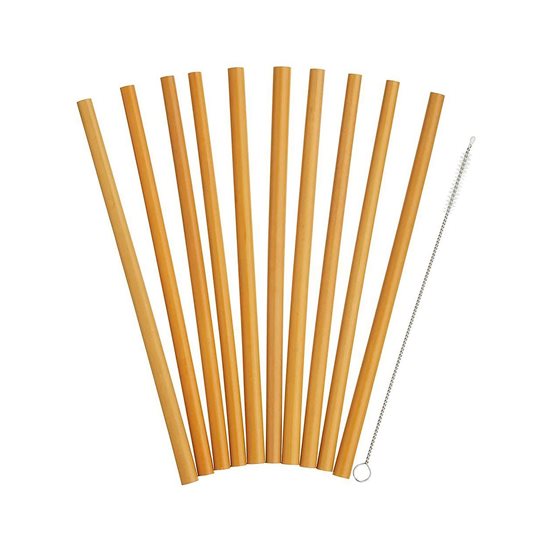 Set di 10 cannucce in bambù, 19 cm – realizzato da Kitchen Craft