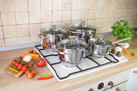 Stainless steel cookware set, 8 pieces - Zokura