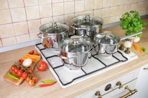 Set pentole in acciaio inox, 8 pezzi - Zokura