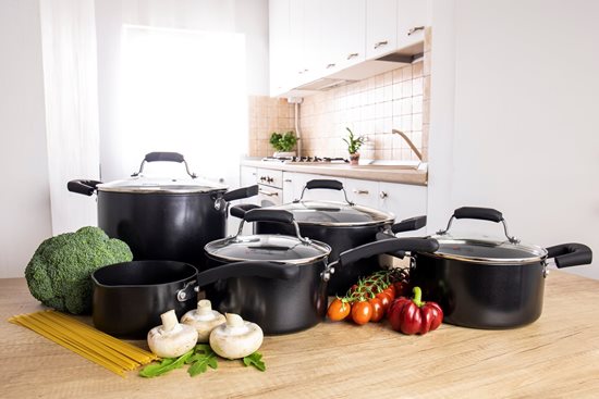 9-piece cookware set, aluminium, "Primary" range - Zokura