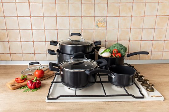 9-piece cookware set, aluminium, "Primary" range - Zokura