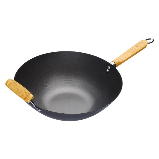 Wok serpenyő fa nyéllel, 35 cm – Kitchen Craft gyártmánya