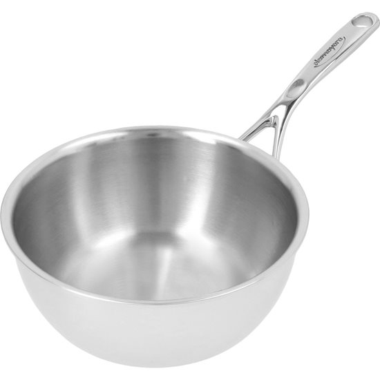 Conical frying pan, for cooking saute, 7-ply, 20 cm/2 l, Atlantis range, stainless steel - Demeyere