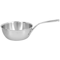Conical frying pan, for cooking saute, 7-ply, 24 cm/3.3 l, Atlantis range, stainless steel - Demeyere