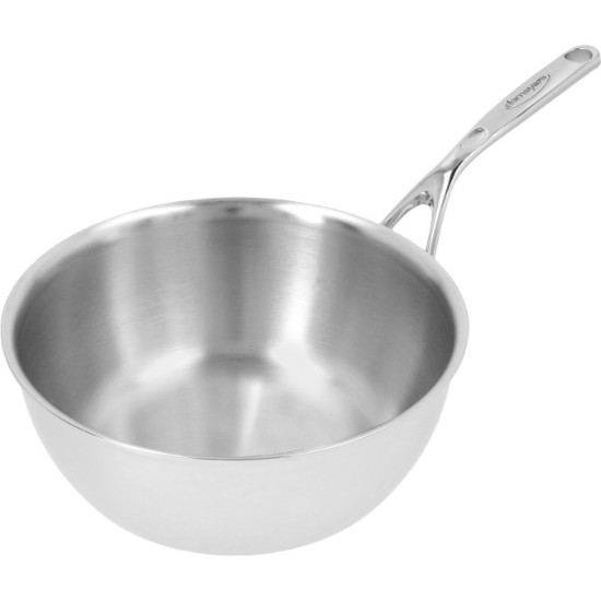 Conical frying pan, for cooking saute, 7-ply, 24 cm/3.3 l, Atlantis range, stainless steel - Demeyere