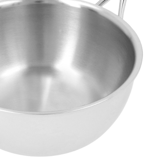 Poêle conique, pour cuisson sauté, 7 couches, 24 cm/3,3 l, gamme Atlantis, inox - Demeyere