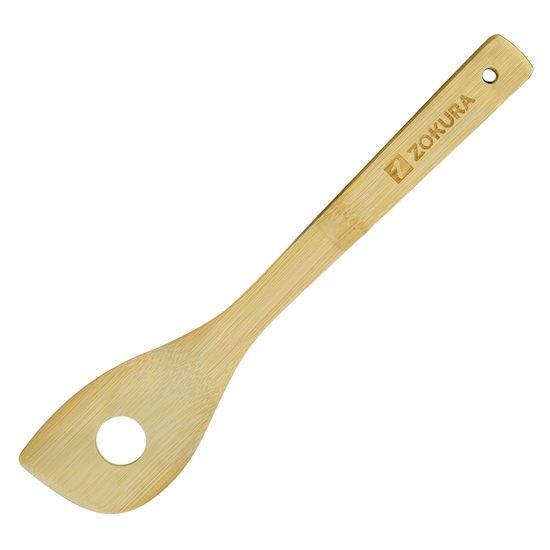 Delikli spatula, bambu ahşap, 30 cm - Zokura