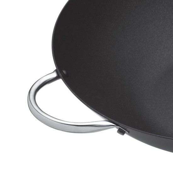 Wok pan, azzar tal-karbonju, 35.5 cm - Kitchen Craft