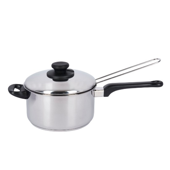 Saucepan-fryer b'għatu u qoffa għall-qali, 20 cm, stainless steel - minn Kitchen Craft