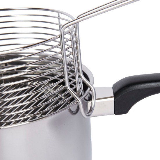 Rondel z pokrywką i koszykiem do smażenia, 20 cm/3 l, stal nierdzewna - firmy Kitchen Craft