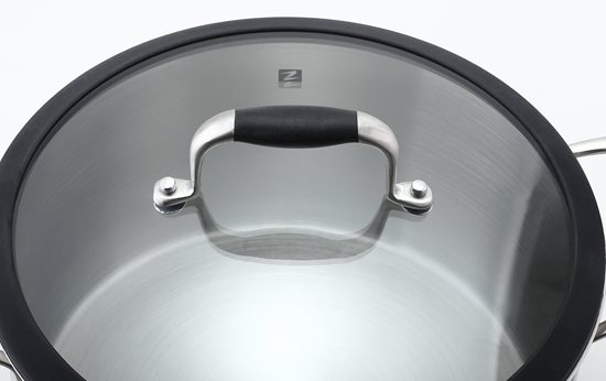 Saucepan with lid, stainless steel, 22 cm / 4.1 L - Zokura