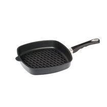 Grill pan, square, aluminum, 28 x 28 cm, induction - AMT Gastroguss