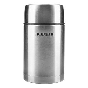 "Pioneer" thermal insulating container for soup, 1 l, Silver colour - Grunwerg