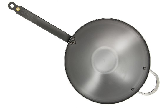 "Mineral B" wok pan, steel, 32 cm - "de Buyer" brand