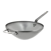 "Mineral B" wok pan, steel, 32 cm - "de Buyer" brand