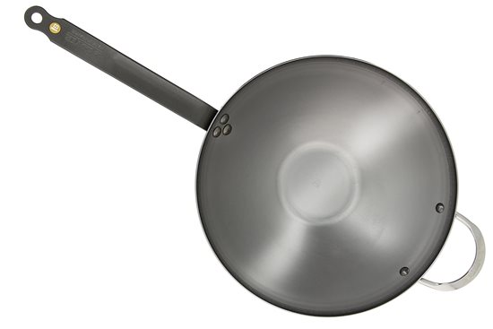Panvica wok "Mineral B", oceľ, 40 cm - značka "de Buyer".