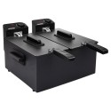 2-rums frituregryde, 6 l, 2 x 1800 W, sort farve - Princess