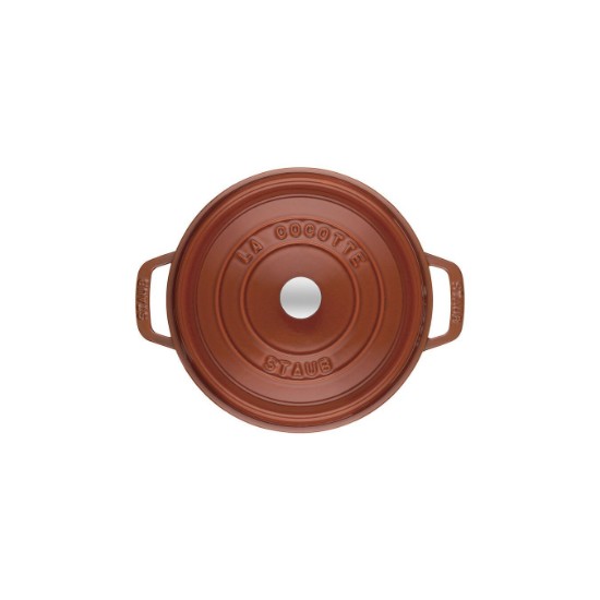 Cocotte kokekar, støpejern, 22 cm/2,6L, Cinnamon - Staub 