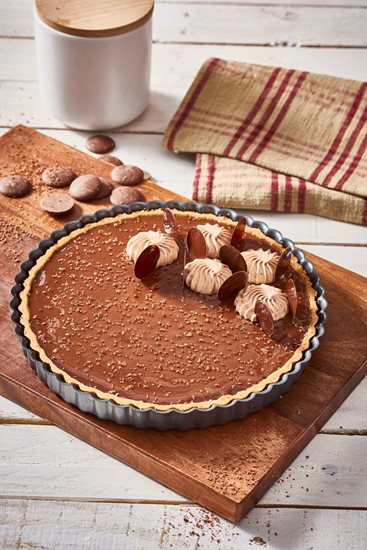 Forma de tarte com fundo removível, aço, 28 cm - de Buyer