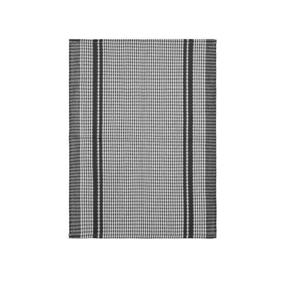 6-delt køkkenhåndklædesæt, 50 x 70 cm, "Waffle", Black - Tiseco