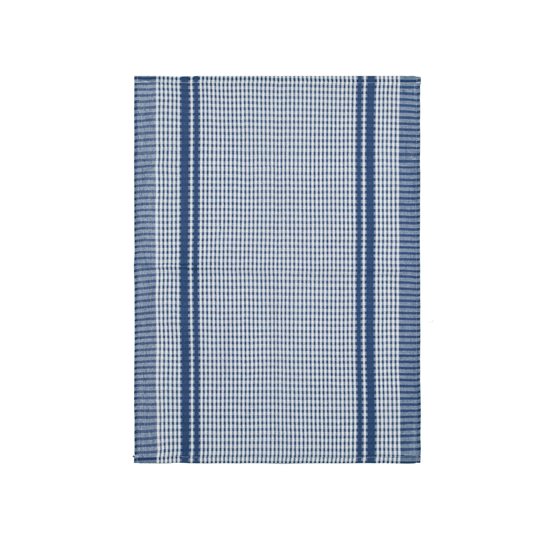 6-delt køkkenhåndklædesæt, 50 x 70 cm, "Waffle", Dark Blue - Tiseco
