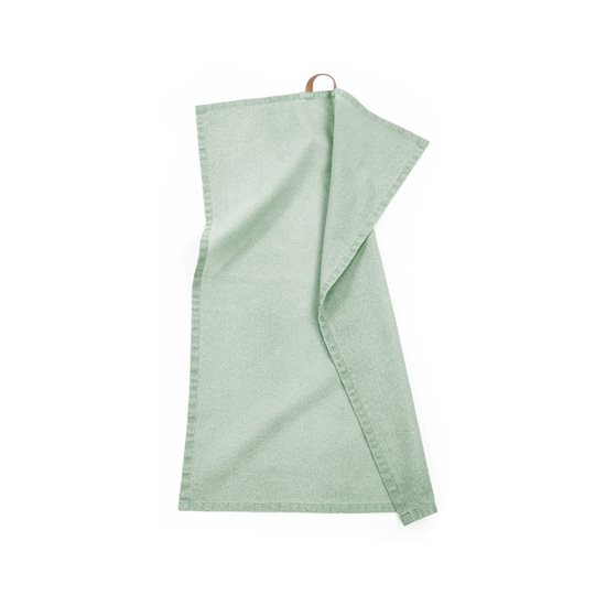 Set of 3 kitchen towels, cotton, 50x70 cm, "Myrna", Green - Tiseco