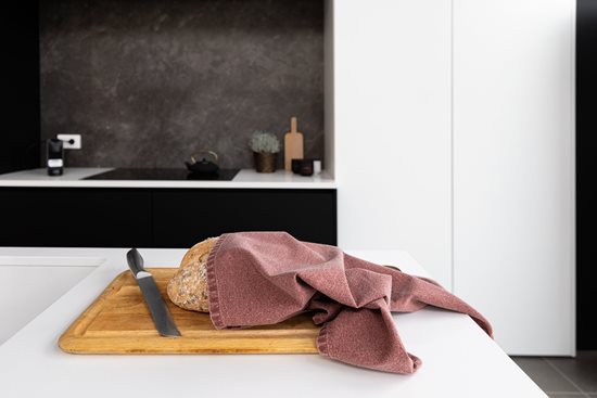 Sett med 3 kjøkkenhåndklær, bomull, 50x70 cm, "Myrna", rust - Tiseco