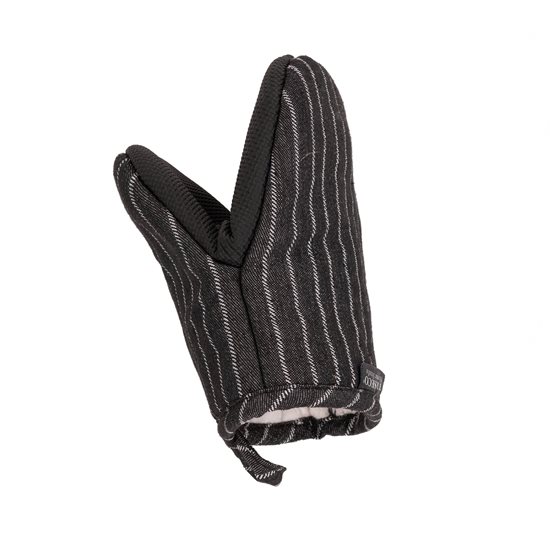 "Sherlock" set of 2 oven gloves, 18 x 44 cm, Black - Tiseco