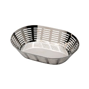 Oval bread basket, stainless steel, 31 × 21 cm, “Bella” – BRA