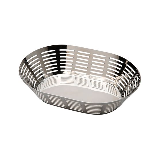 Oval ekmek sepeti, paslanmaz çelik, 31 × 21 cm, “Bella” – BRA