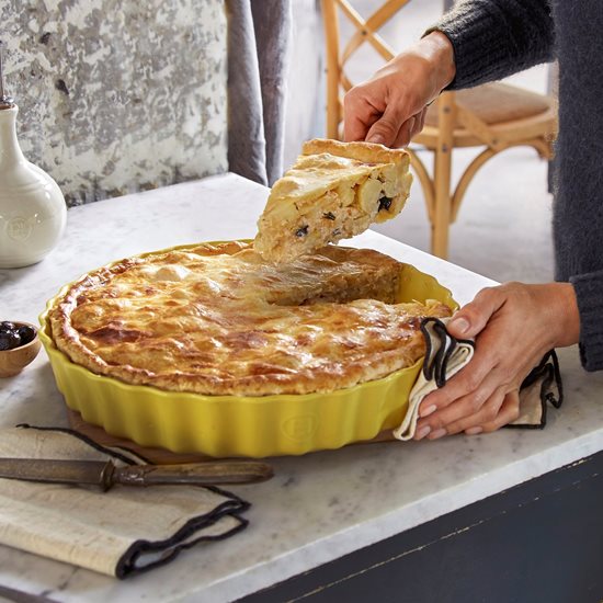 Plat à tarte, céramique, 32cm/3L, Provence Yellow - Emile Henry