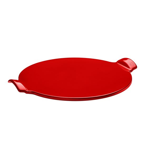 Pizza tray, ceramic, 36.5 cm, Burgundy - Emile Henry