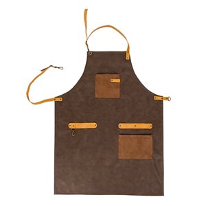 Kitchen apron, 64 x 85 cm, brown - Tiseco