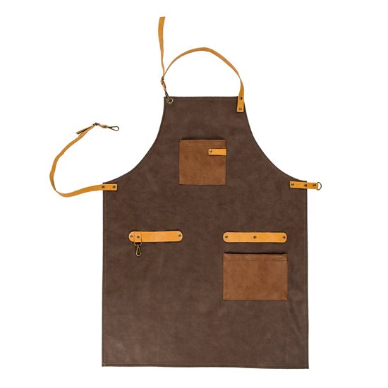Delantal de cocina, 64 x 85 cm, marrón - Tiseco