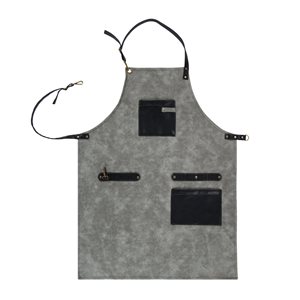 Köksförkläde, 64 x 85 cm, grå - Tiseco