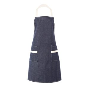 Kitchen apron, cotton, 68 x 85 cm, "Jennie", dark blue - Tiseco