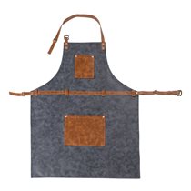 Tuscan kitchen apron, 70 x 90 cm, Stone Blue - Tiseco