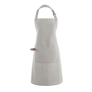 Kitchen apron, cotton, 74 x 85 cm, "Myrna", gray - Tiseco