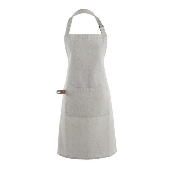 Køkkenforklæde, bomuld, 74 x 85 cm, "Myrna", grå - Tiseco