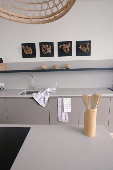 Σετ 3 πετσέτες κουζίνας, οργανικό βαμβάκι, 50x70 cm, μπεζ - Tiseco