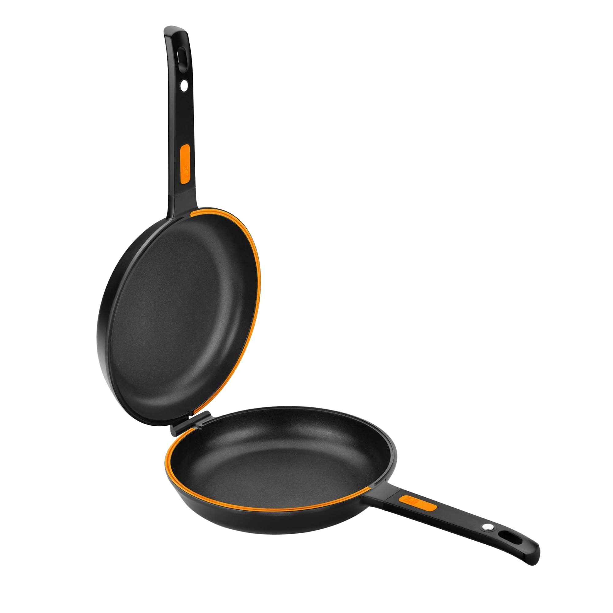 BRA Efficient Orange Deep Frying Pan 20 cm, Cast Aluminium with Non-Stick  Platinum Plus, Suitable for All Hobs Including Induction, PFOA Free