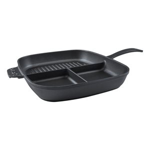 Compartmentalized frying pan, cast iron, 26 × 30 cm – LAVA