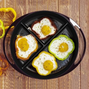 Tava rotunda compartimentata, fonta, 24cm - LAVA