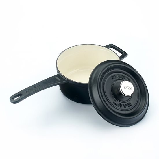 Saucepan, cast iron, "Edition" range, 16 cm, matte black - LAVA brand