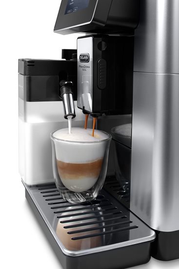 Automatski aparat za espresso, 1450W, "PrimaDonna Soul", srebrna / crna - De'Longhi