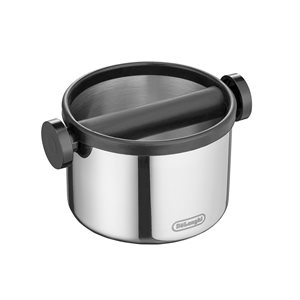 Coffee grounds container, stainless steel, 500g, silver colour - De'Longhi